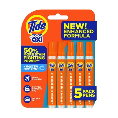 Tide To Go Instant Stain Remover Pen, 5 Count